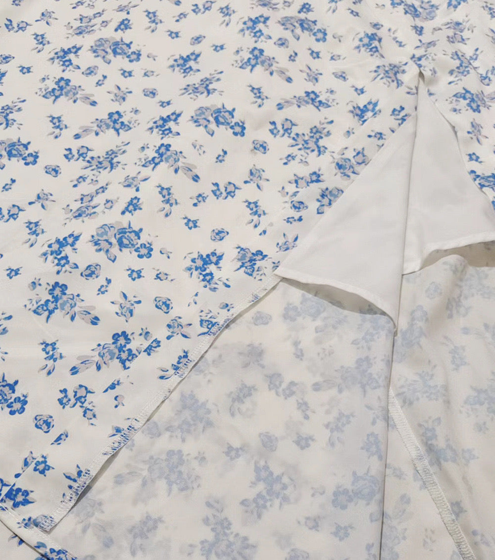 Arelle Blue Flower Kleid