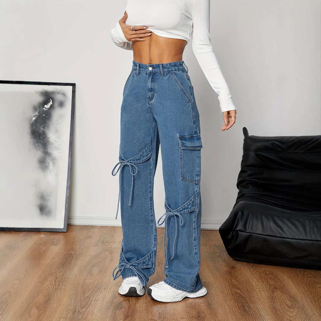 Kalila Schleifen Jeans