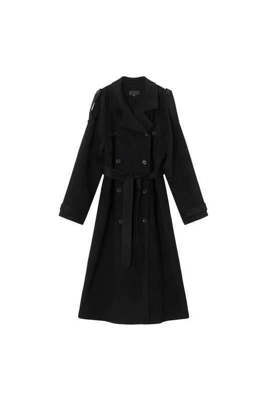 Ismara Midnight Wool Trenchcoat