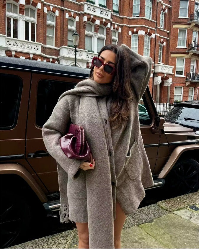 Eleonora Autumn Scarf Coat