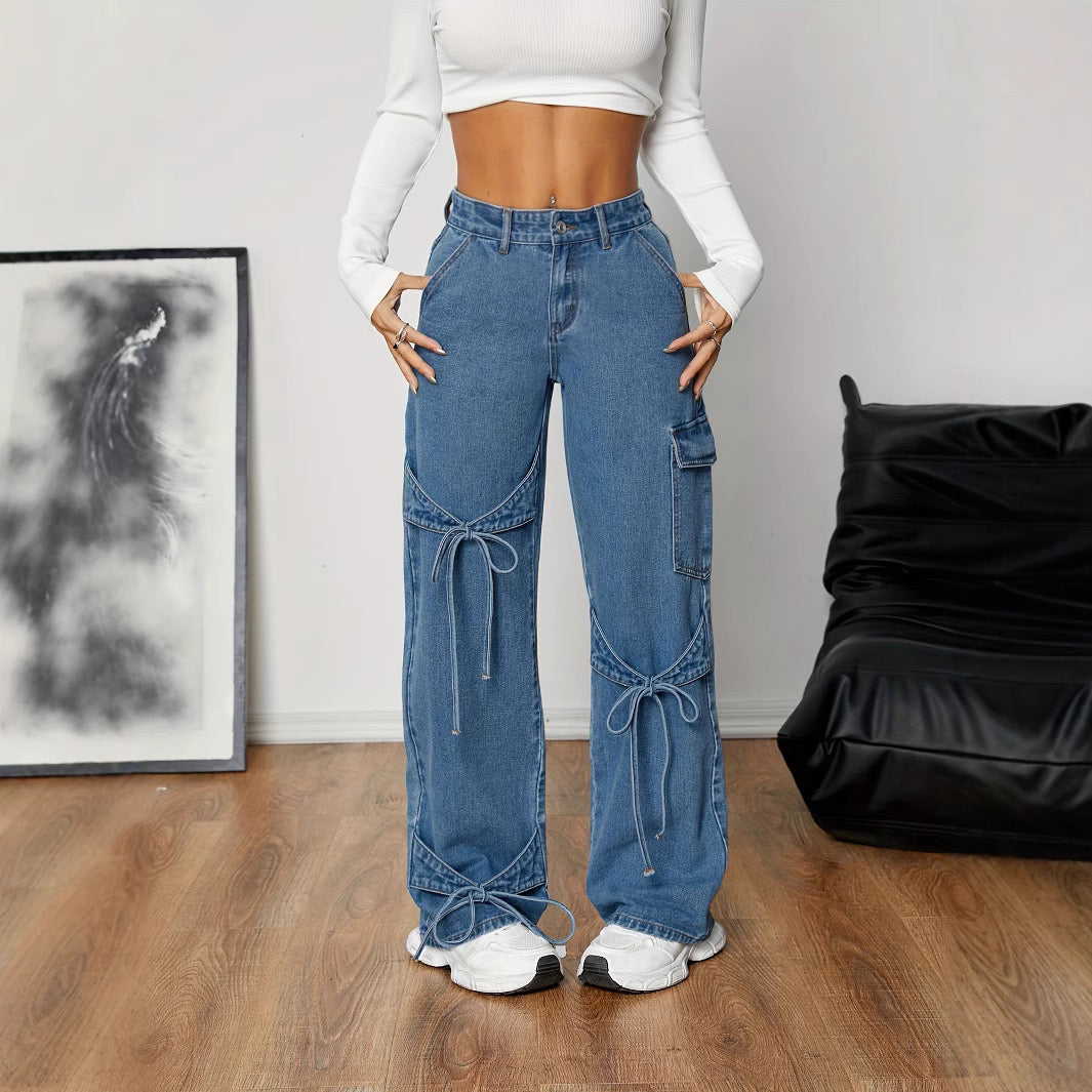 Kalila Schleifen Jeans