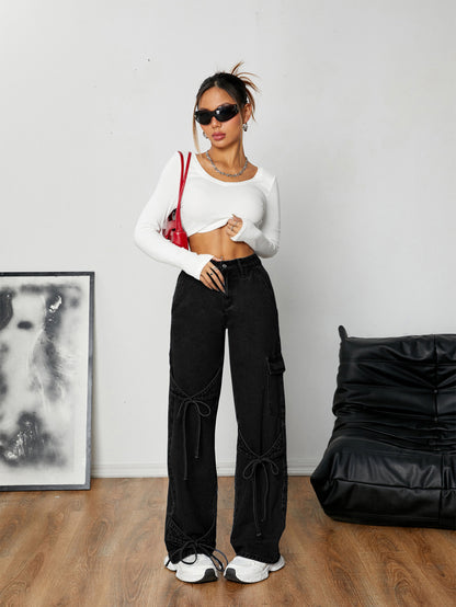 Kalila Schleifen Jeans