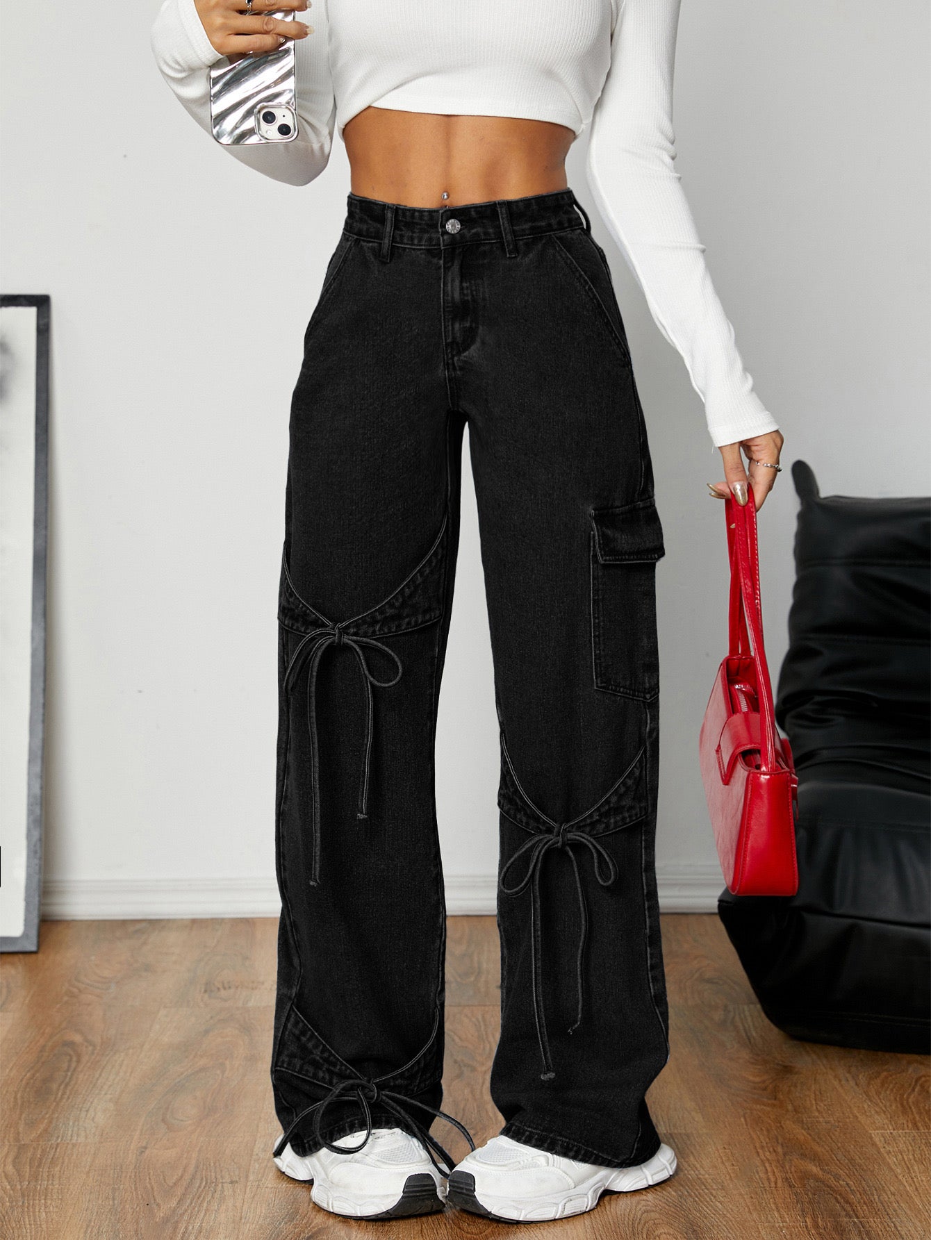 Kalila Schleifen Jeans