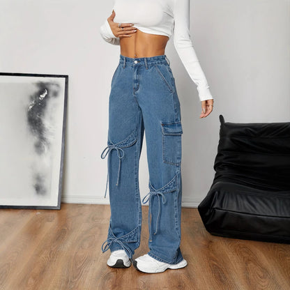 Kalila Schleifen Jeans