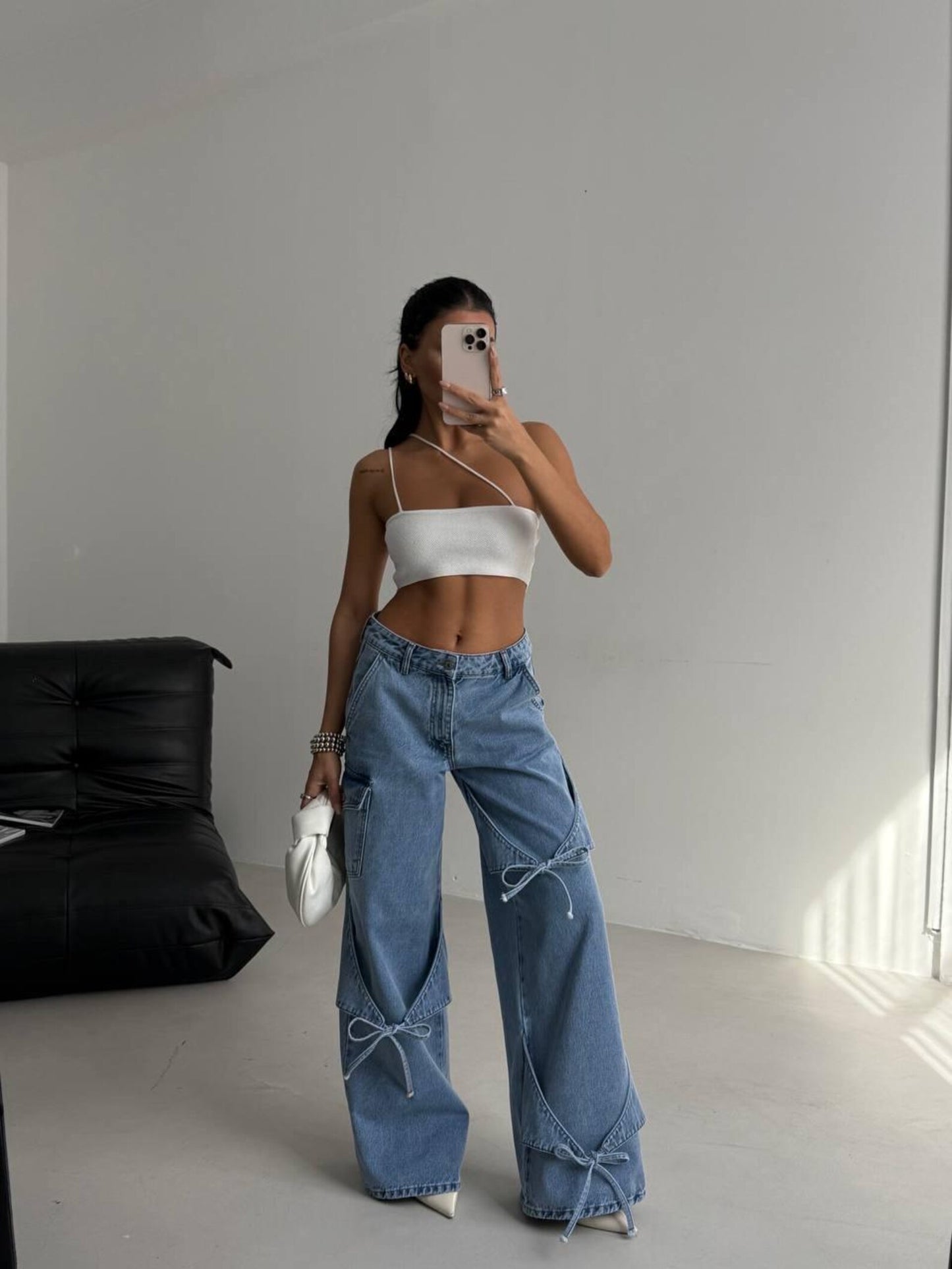 Kalila Schleifen Jeans