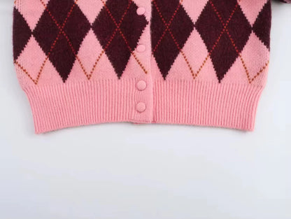 Mireen-Elise Rosé Charm Cardigan