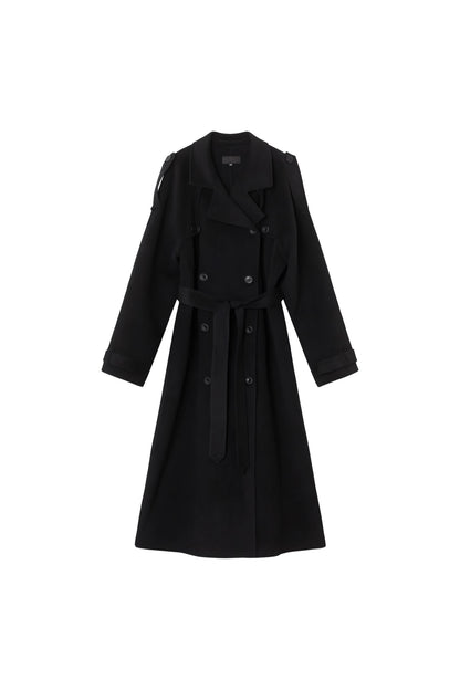 Ismara Midnight Wool Trenchcoat