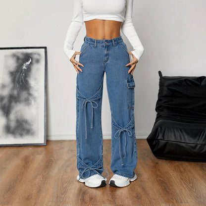 Kalila Schleifen Jeans
