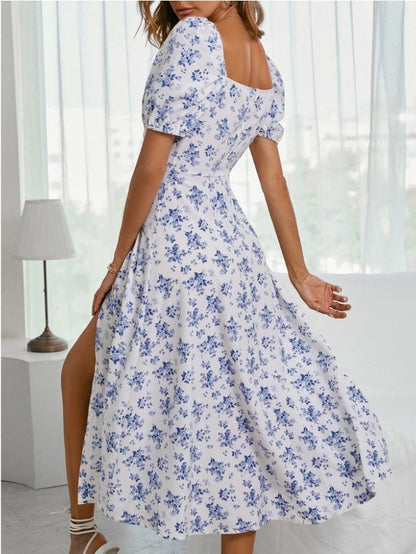 Arelle Blue Flower Kleid