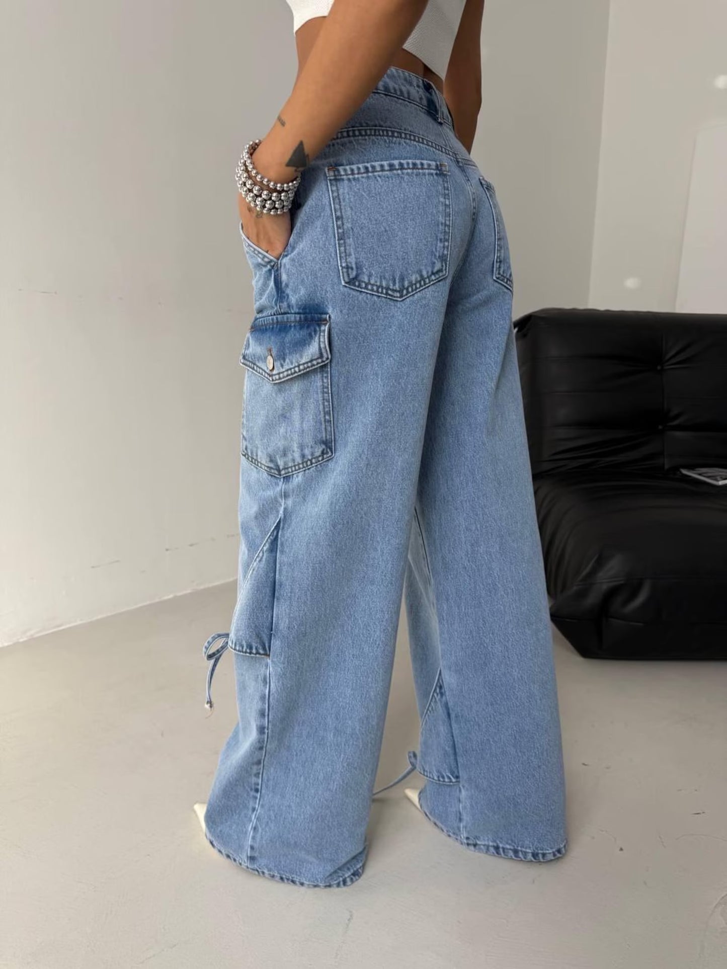 Kalila Schleifen Jeans