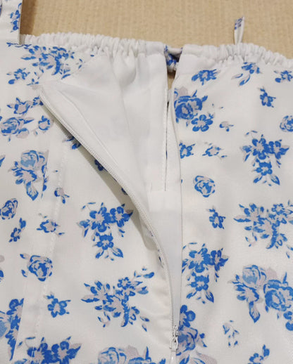 Arelle Blue Flower Kleid